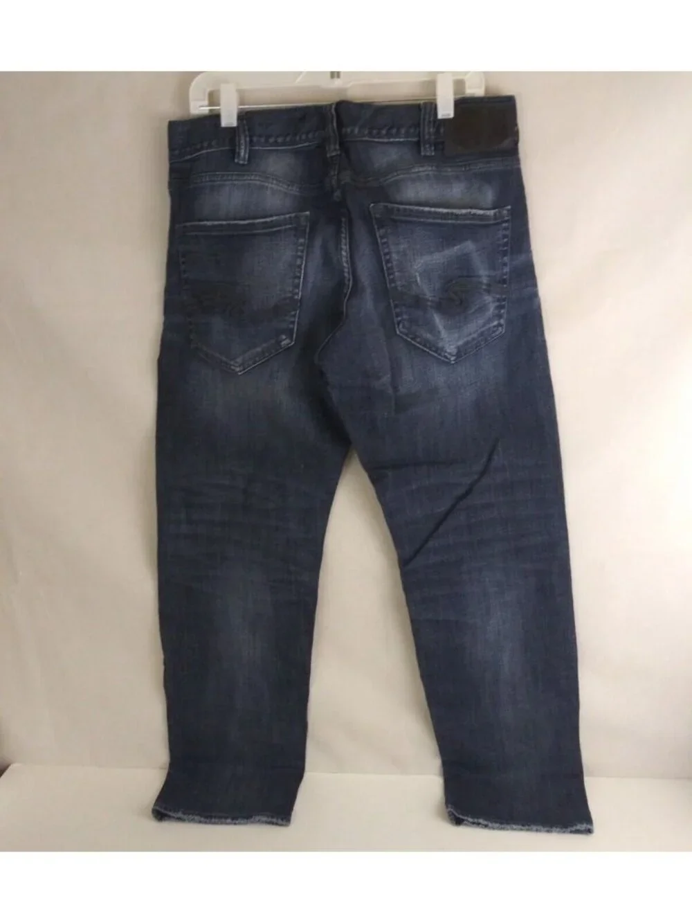 Silver Eddie Men's Distressed Whiskered Bootcut Jeans Size 33x32